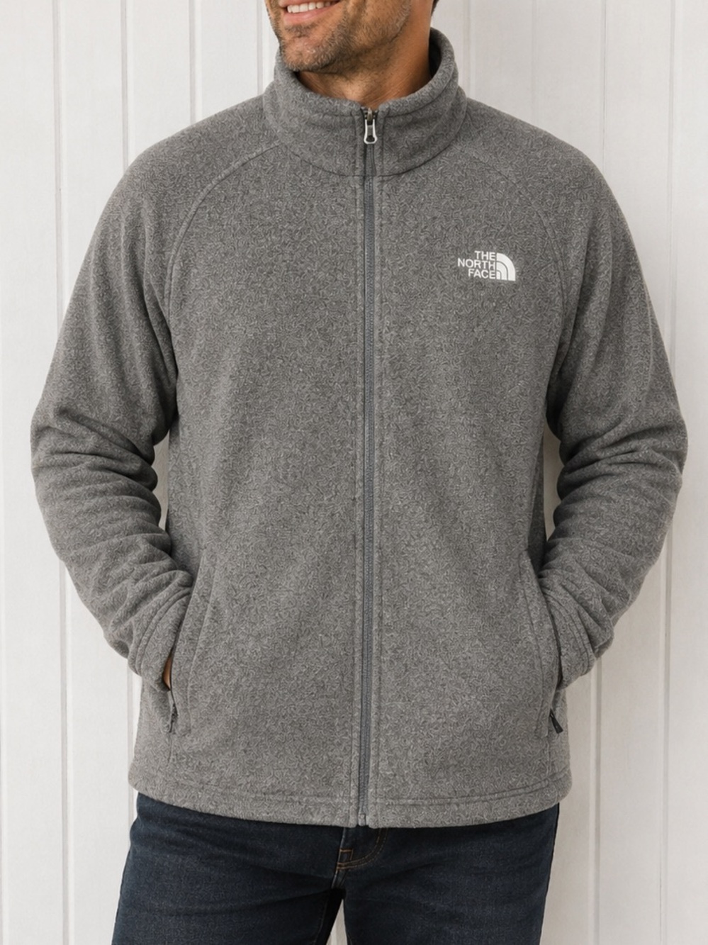 The North Face‎ Men’s Full-Zip Gray Performance Fleece Jacket Size XXL